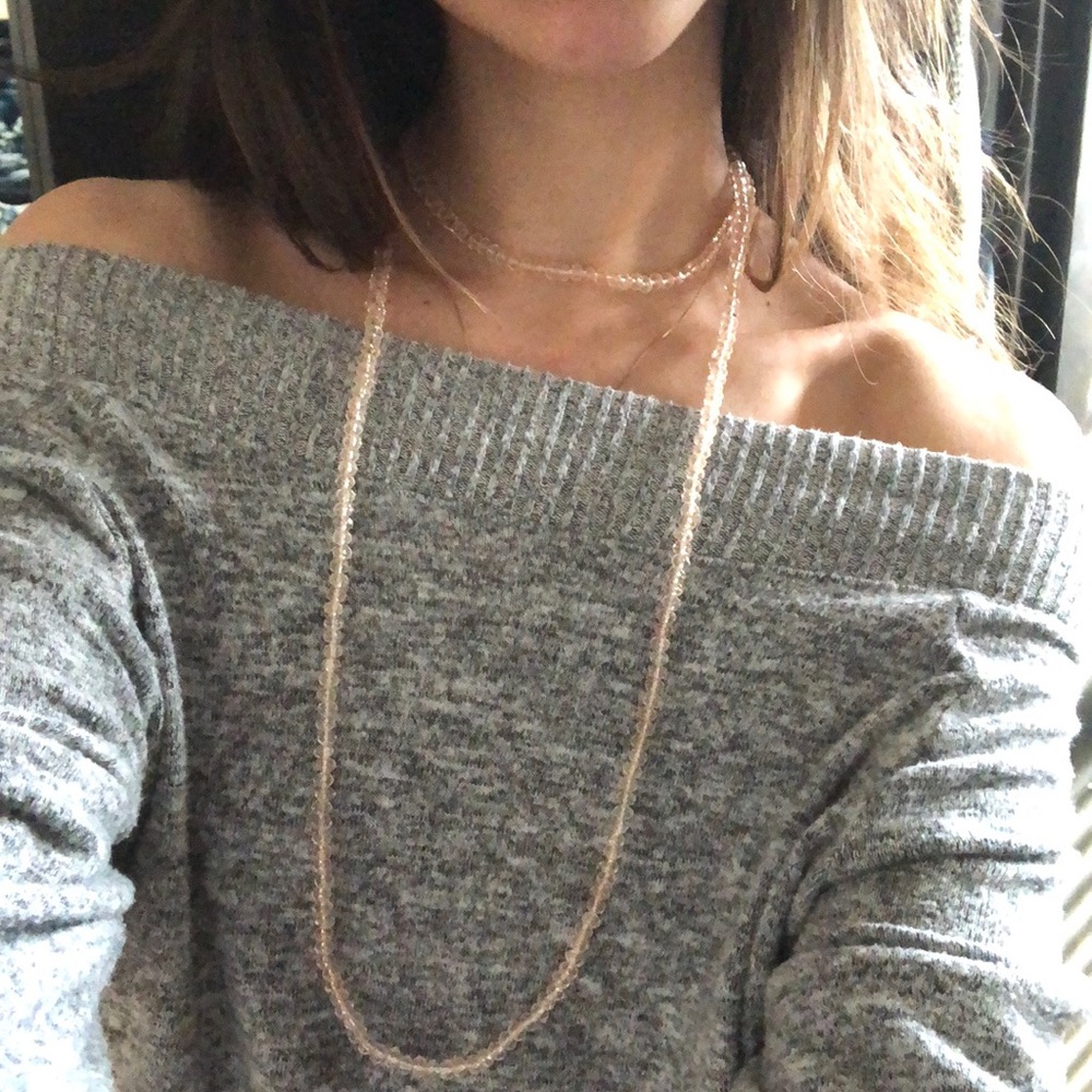 Heather Gray off the shoulder top - Picture 4 of 5